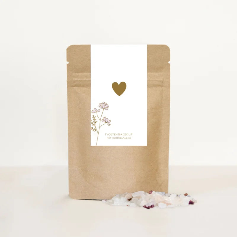 (Voeten)Badzout Rozenblaadjes – HEART