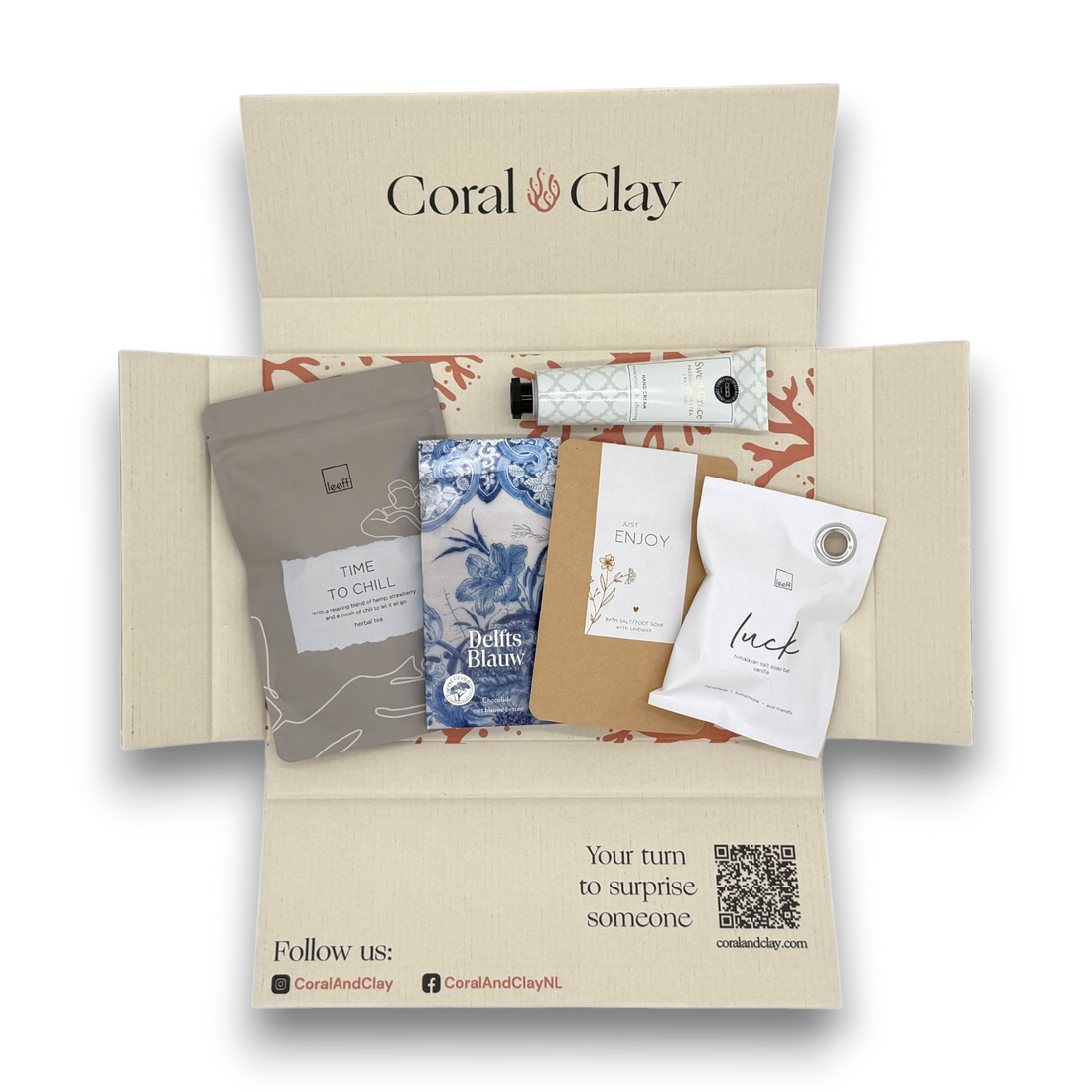 Body & Mind Letterbox Gift — Hand Cream, Soap & Tea