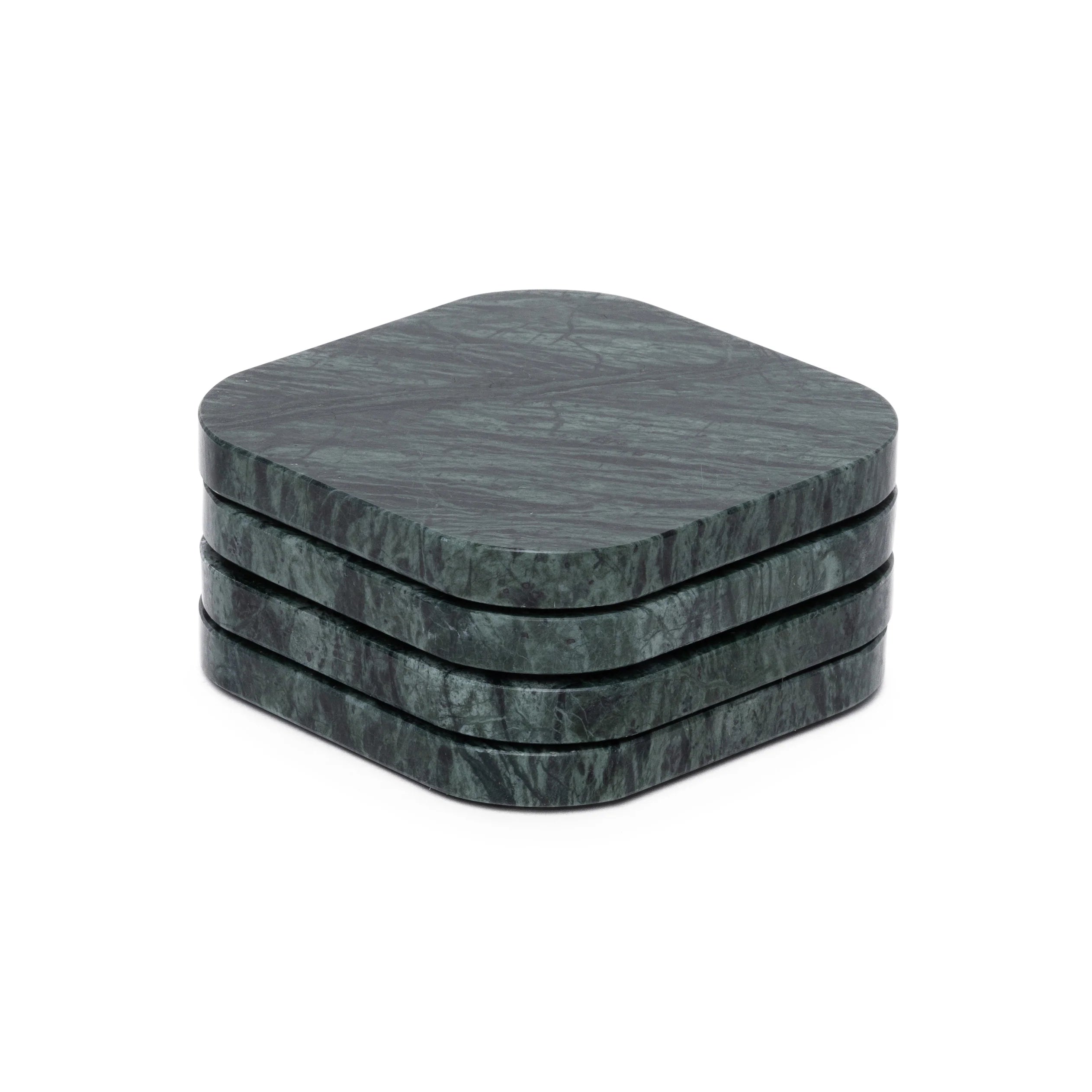 MOOISA Marble Coasters – Green (Set of 4)