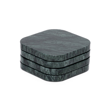 MOOISA Marble Coasters – Green (Set of 4)