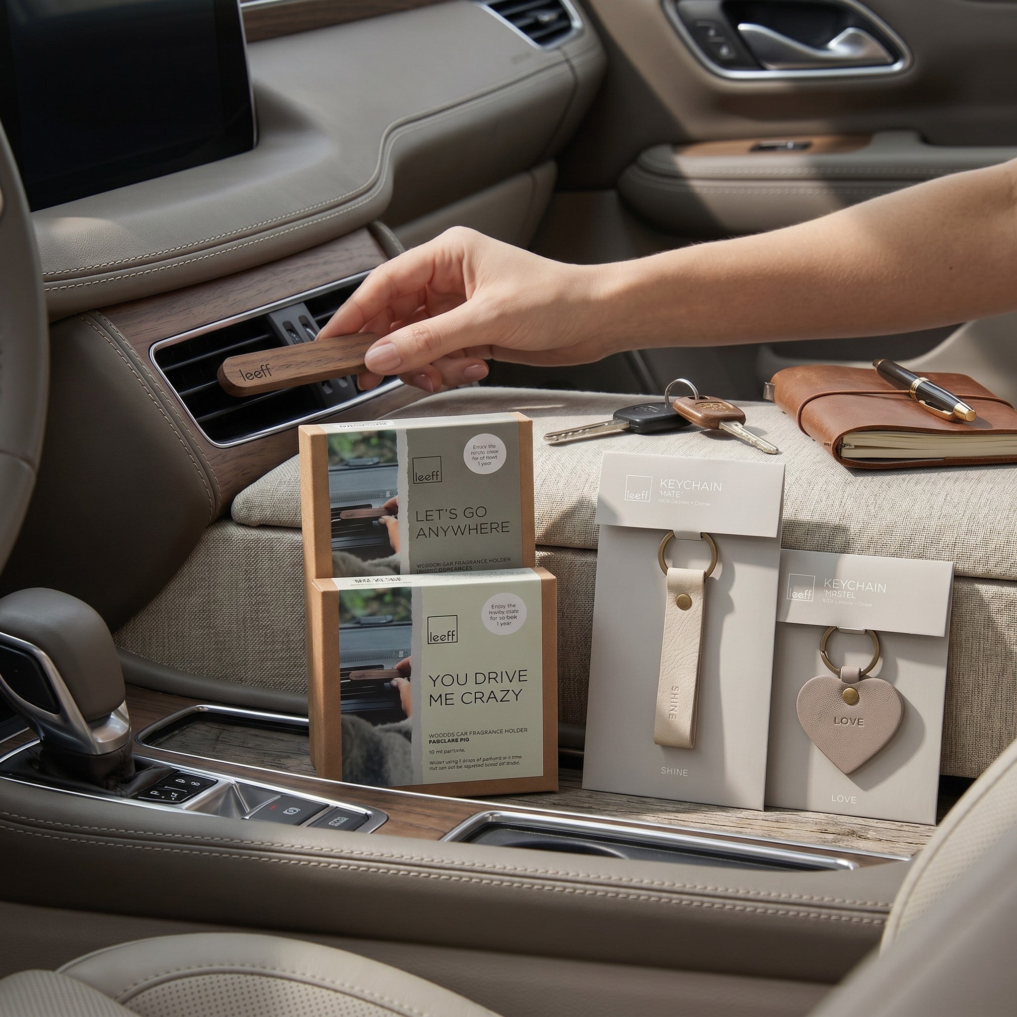 On-The-Go Letterbox Gift — Keychain & Car Scent