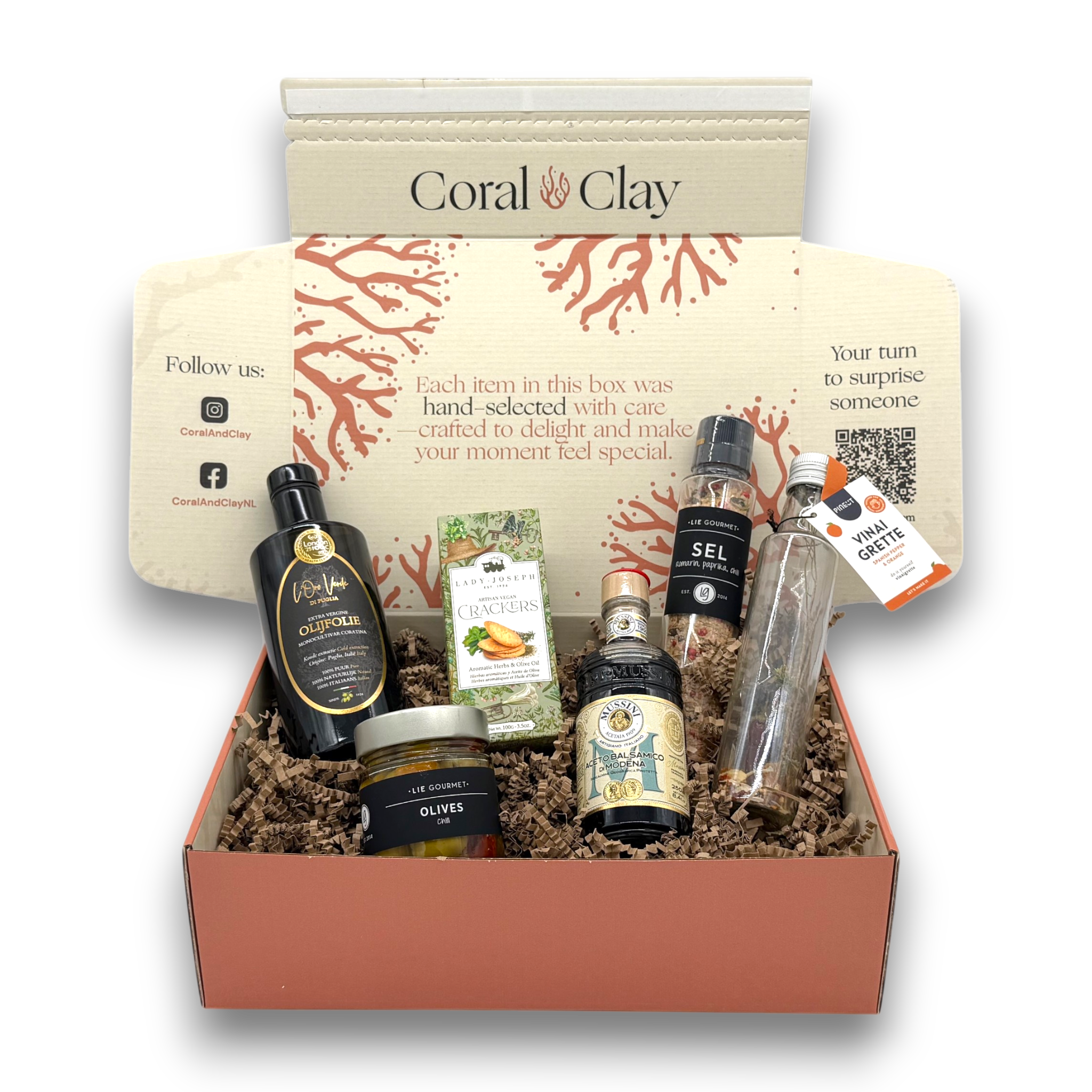 Luxury Mediterranean Signature Cadeau — Olijfolie, Balsamico & Olijven