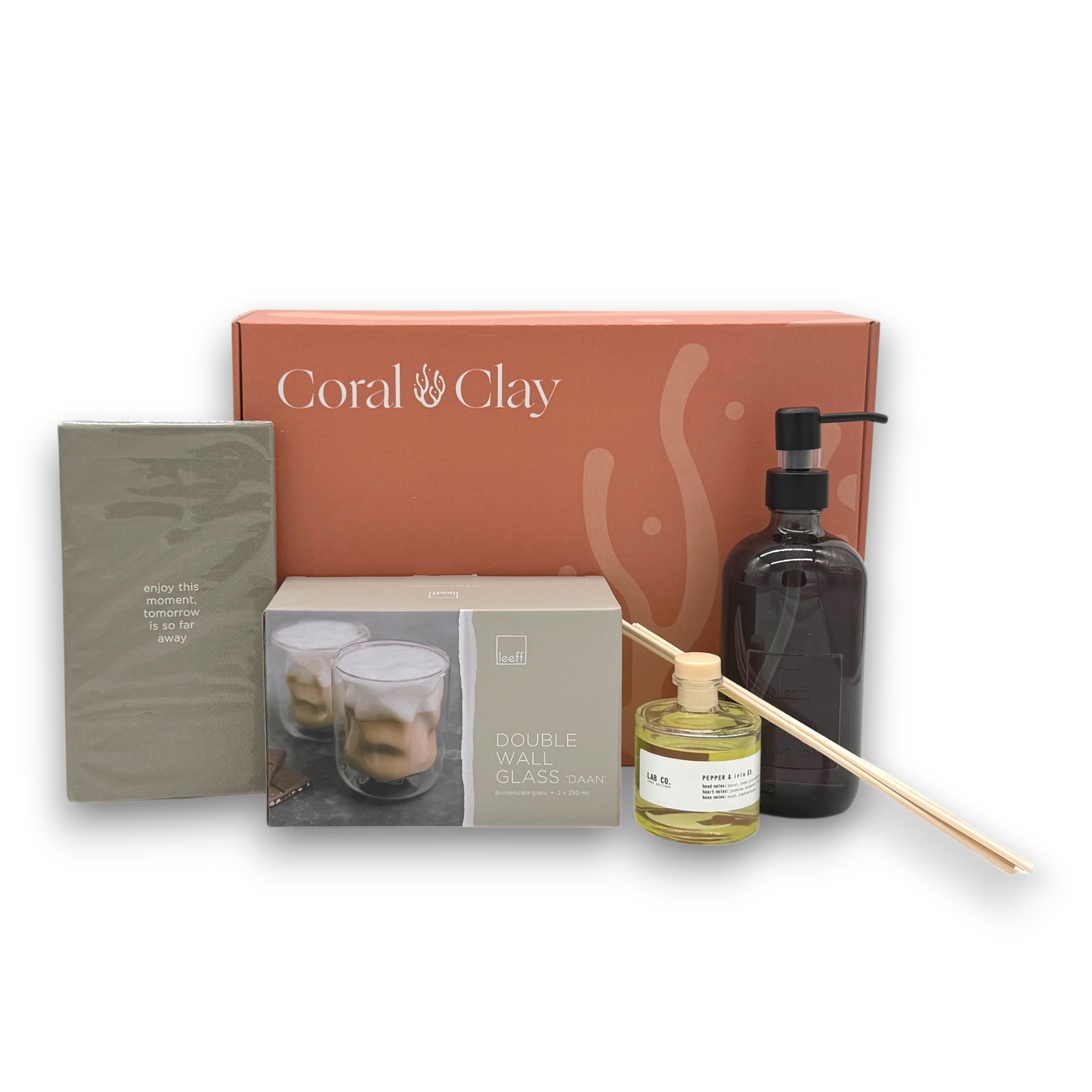 Home Haven Signature Cadeau — Diffuser, Glazen & Handzeep
