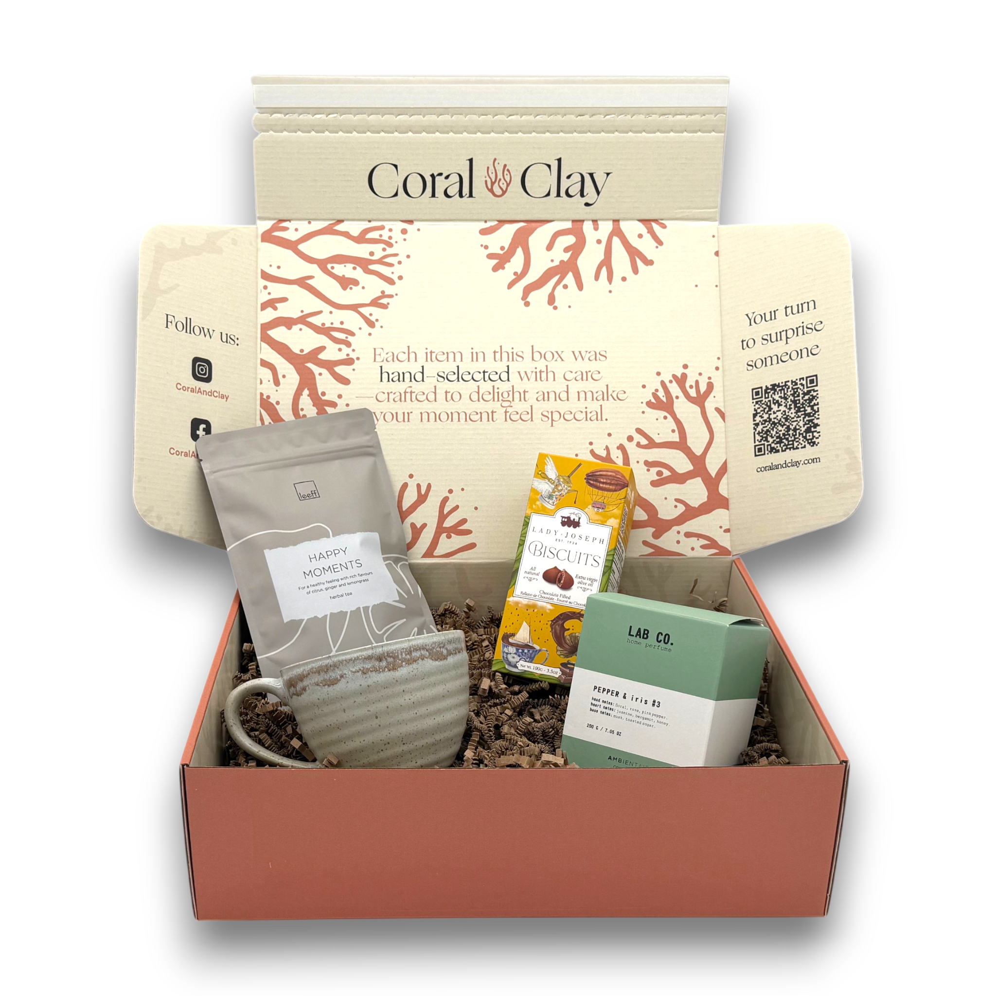 Tea Time Signature Gift Cadeaupakket — Kaars & Koekjes
