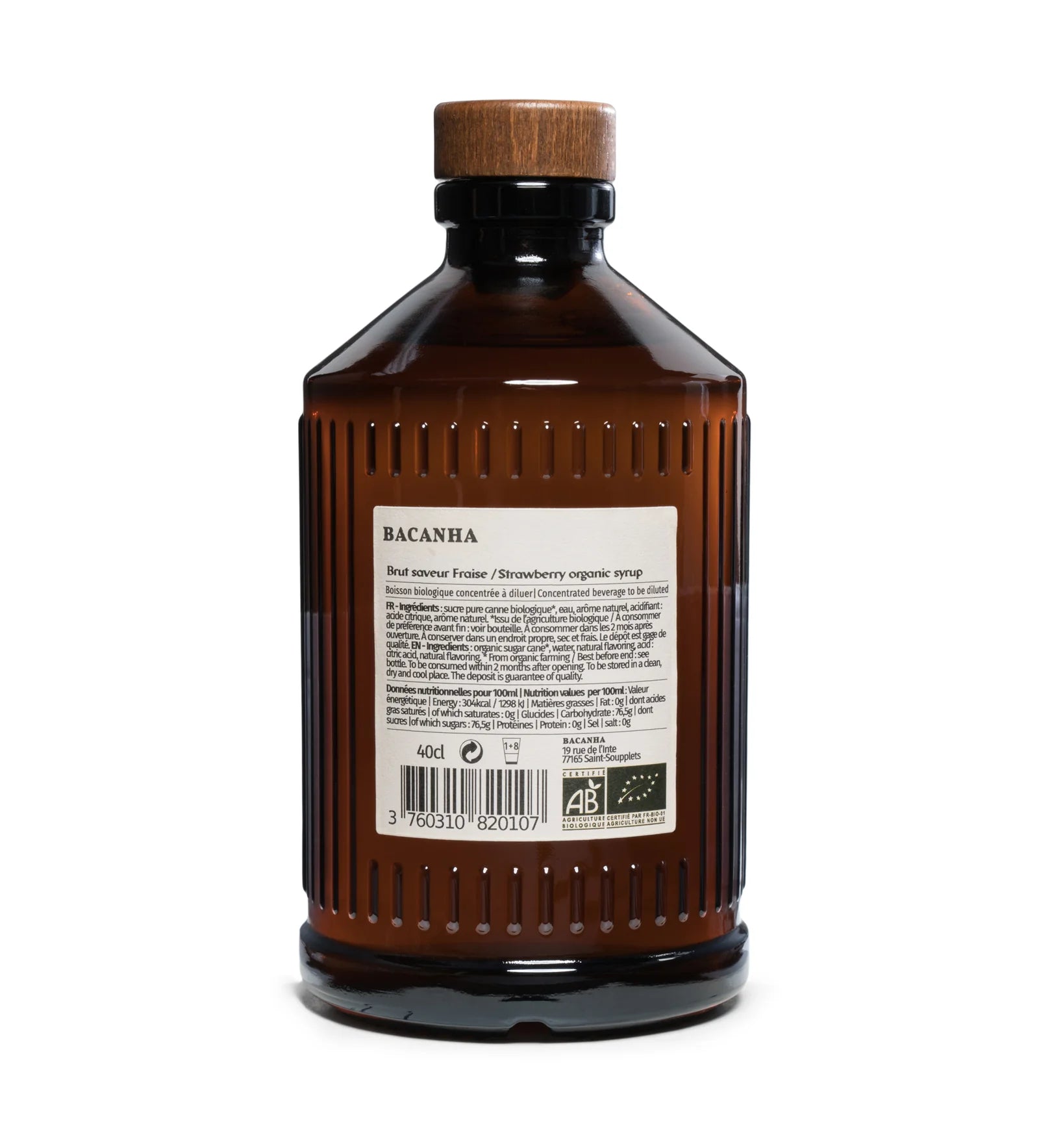 Bacanha Raw Syrup – Strawberry Organic 400 ml