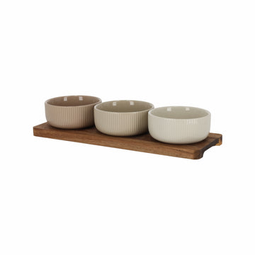 Serving Board with Bowls – Set of 3